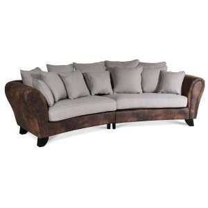 Western 4-sits svängd soffa - Vintage / Beige