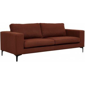Aspen 3-sits soffa - Roströd chenille + Fläckborttagare för möbler