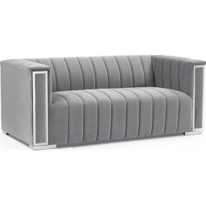 Vogue 2-sits soffa i grå sammet