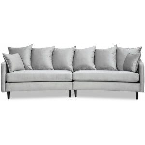 Gotland 4-sits svängd soffa 301 cm - Grå sammet