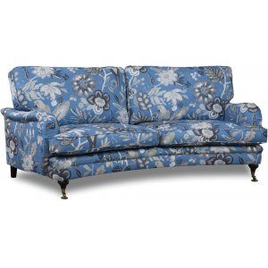 Spirit 3-sits svängd howard soffa i blommigt tyg - Eden Parrot Blue
