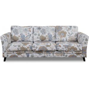 Ekerö 3-sits soffa i blommigt tyg - Eden Parrot White
