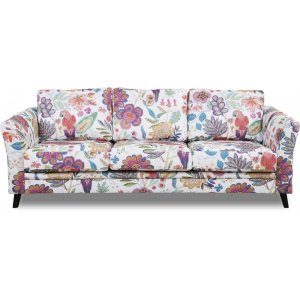 Ekerö 3-sits soffa i blommigt tyg - Eden Parrot White/Purple