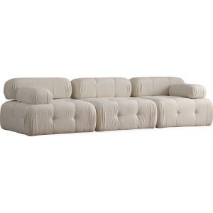 Blanca 3-sits soffa i beige bouclè