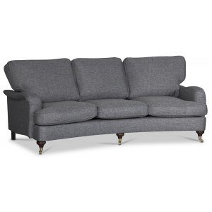 Howard Watford deluxe svängd soffa i grått tyg