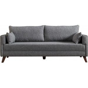 Bella 3-sits grå bäddsoffa + Fläckborttagare för möbler