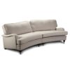 Howard Southampton XL svängd soffa 275 cm - Beige + Möbelvårdskit för textilier