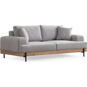Eti 3-sits soffa - Grå/ek